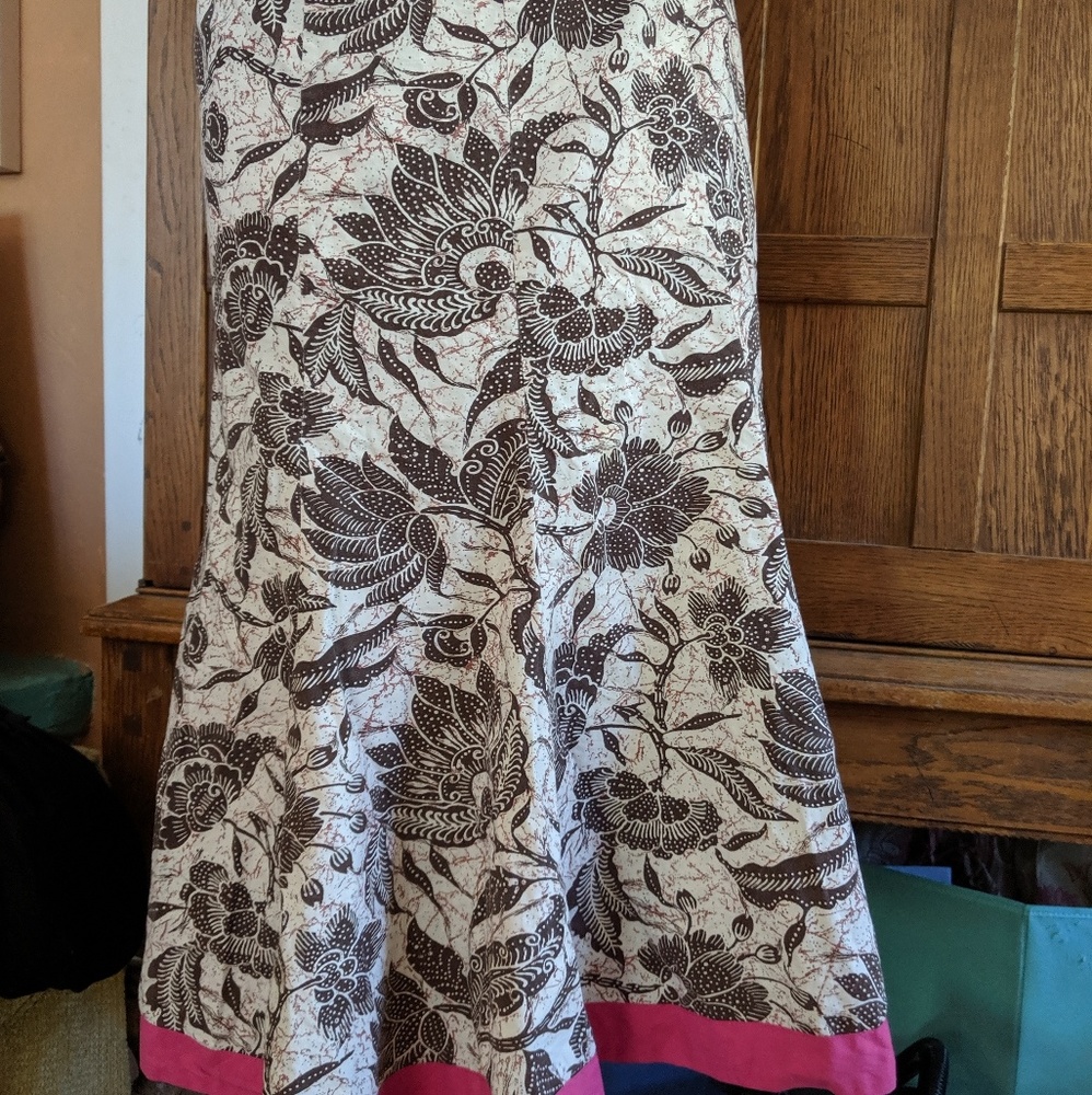 Indian block print cotton skirt